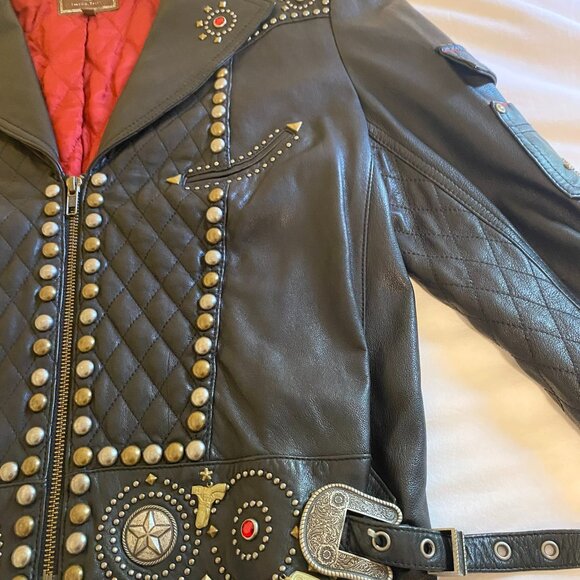 Double D Ranch Leather Jacket "Let er Buck" - Picture 6 of 12